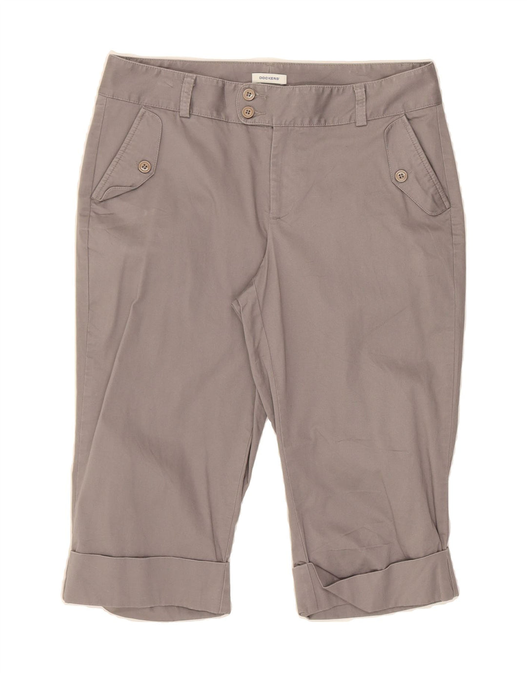 DOCKERS Womens Bermuda Shorts US 10 Large W32  Grey Cotton Vintage Dockers and Second-Hand Dockers from Messina Hembry 