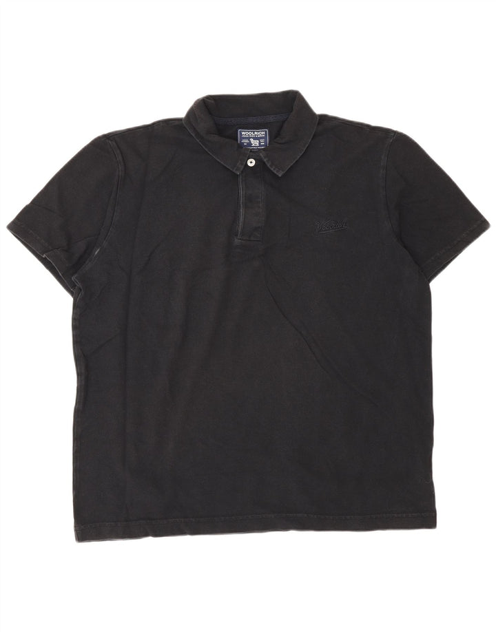 Woolrich herre poloshirt Stor sort bomuld