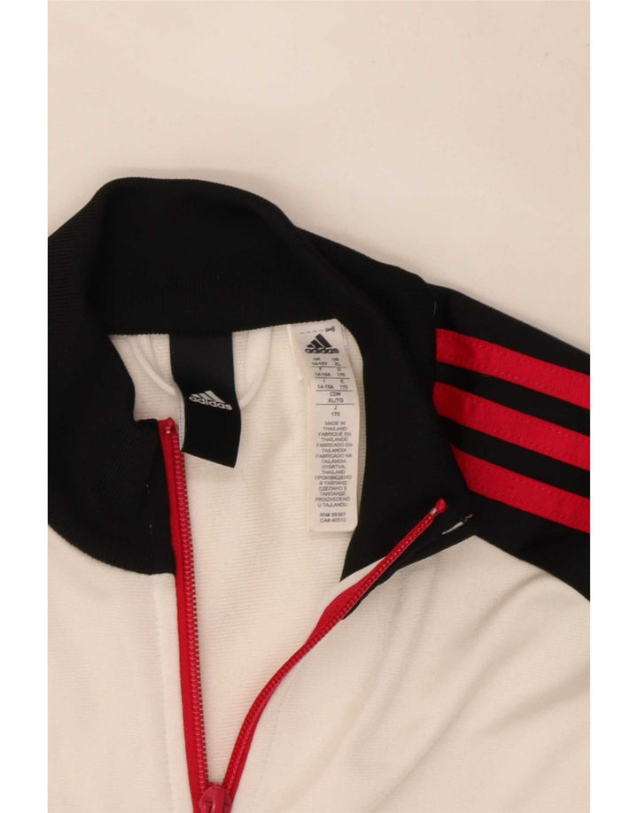 Adidas piger træningsdragt topjakke 14-15 år Hvid Colourblock Polyester