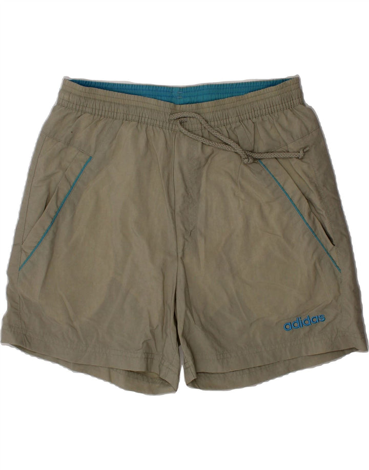 ADIDAS Boys Sport Shorts 11-12 Years  Khaki Polyester Vintage Adidas and Second-Hand Adidas from Messina Hembry 