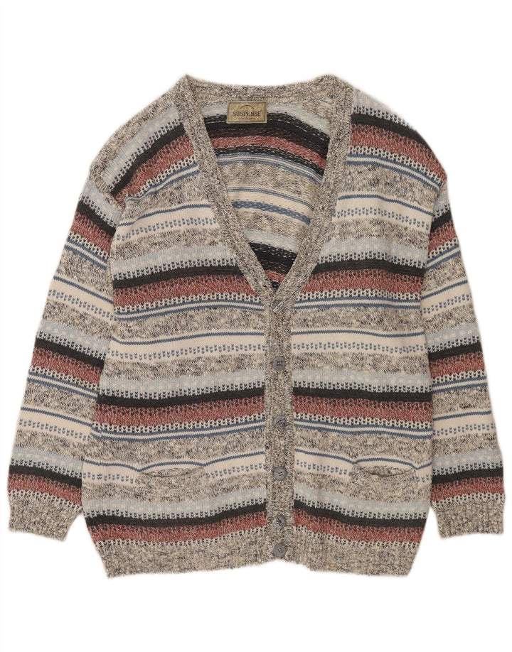 Suspence Herre Cardigan Sweater IT 50 Medium Flerfarvet Stribet