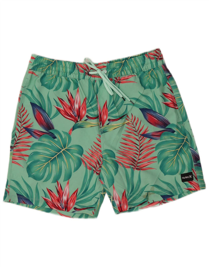 HURLEY Badeshorts til mænd Medium Green Floral Polyester