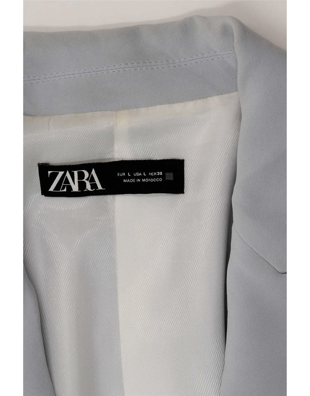 Zara Dame 3/4 ærmet åben blazerjakke UK 16 Large Blue