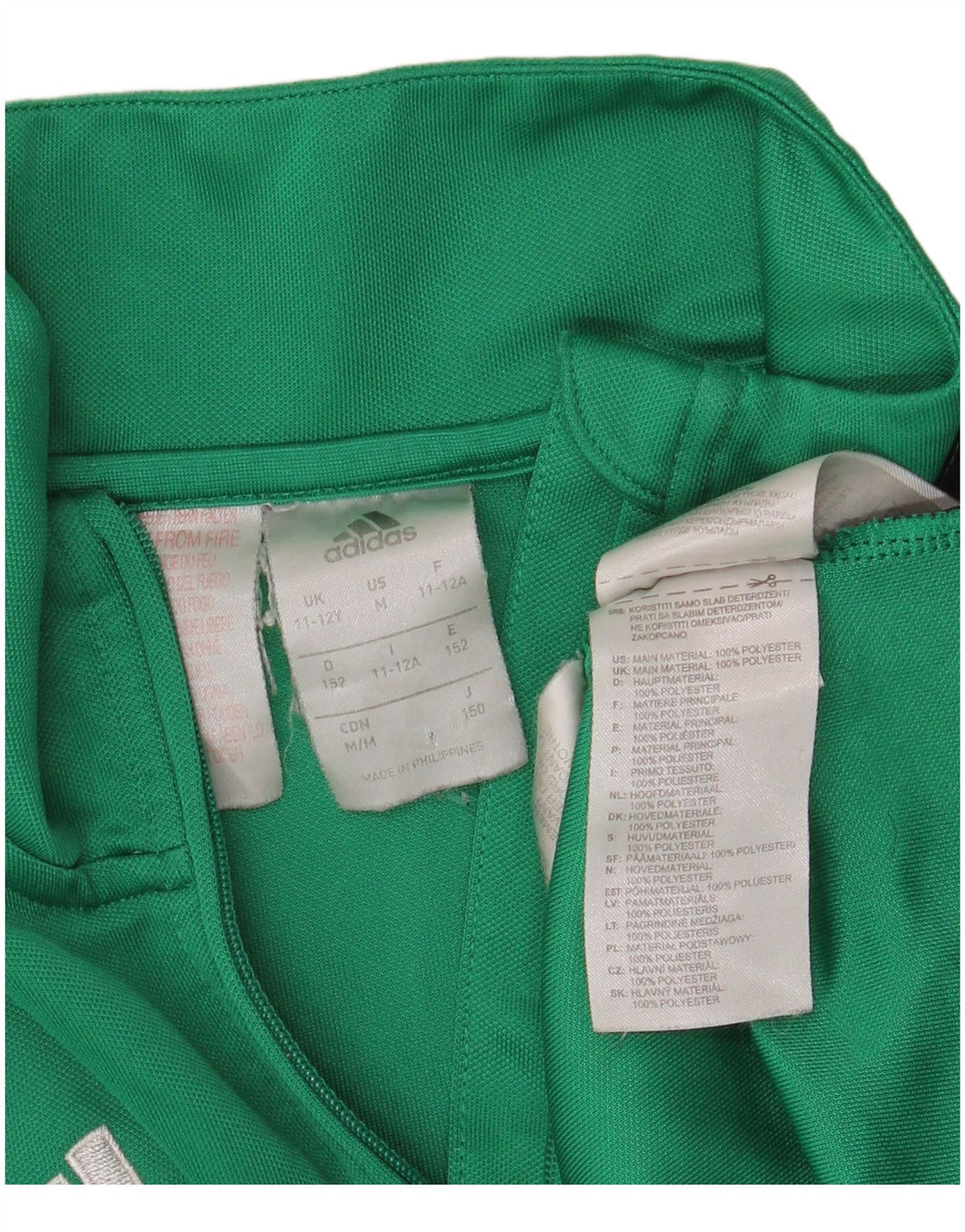 ADIDAS Drenge Grafisk Pullover Træningsdragt Top 11-12 år Grøn Colourblock