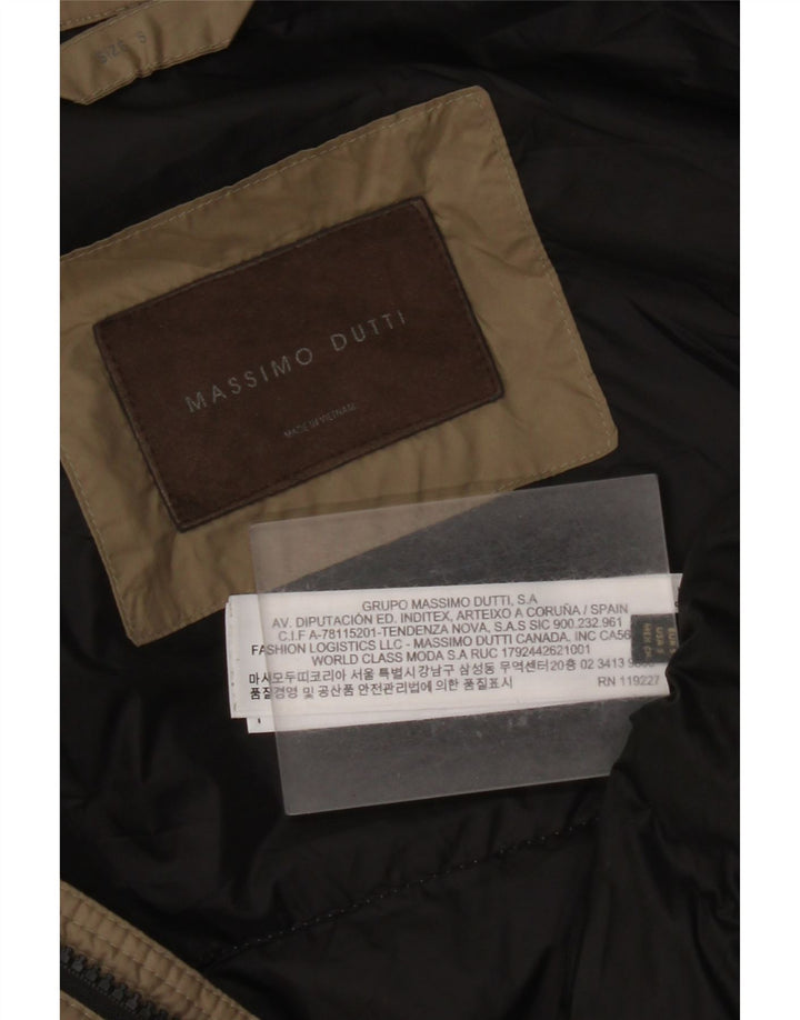 Massimo Dutti Herre polstret jakke UK 36 Small Beige Polyester