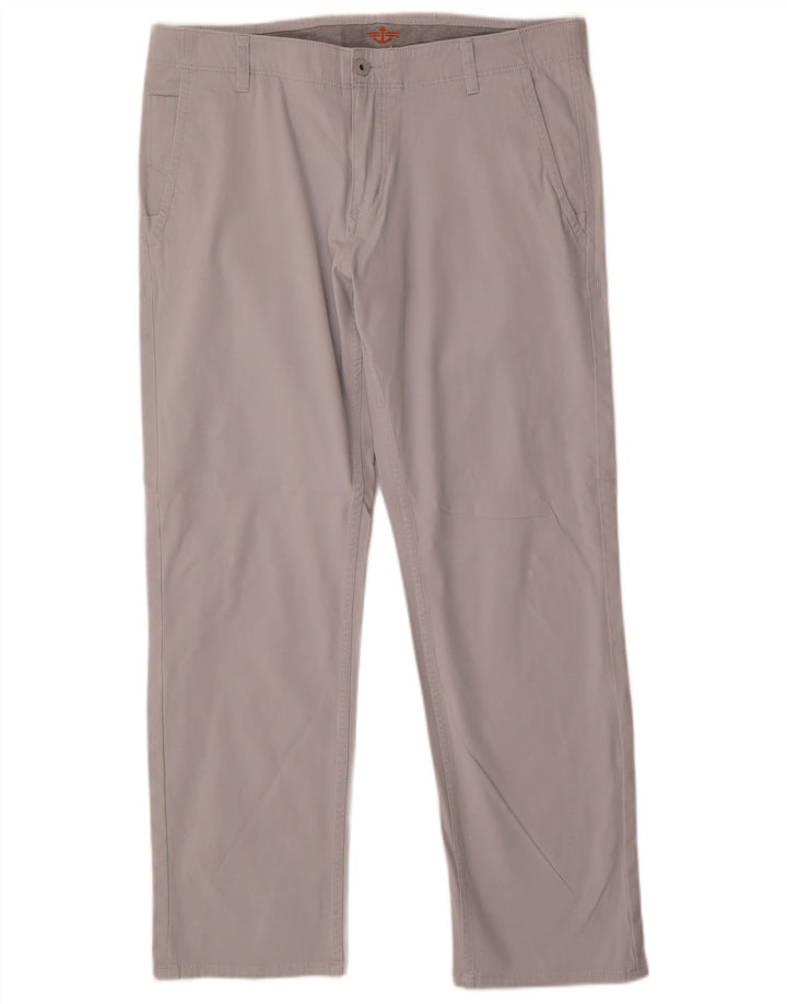 Dockers Straight Chino-bukser til mænd W36 L31 Grå bomuld