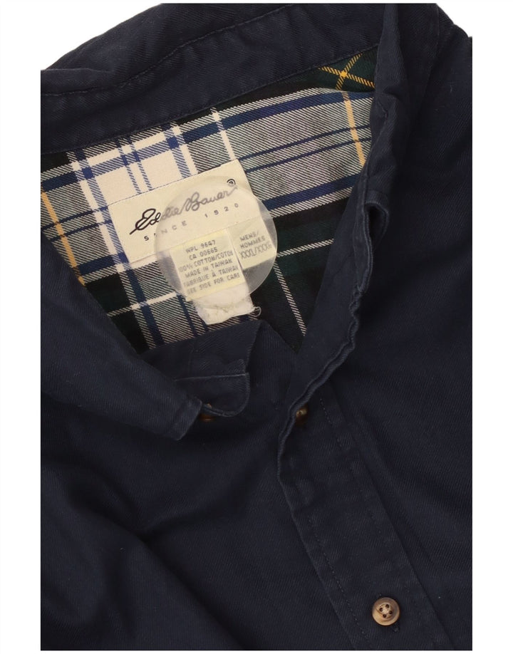 Eddie Bauer herreskjorte 3XL marineblå bomuld