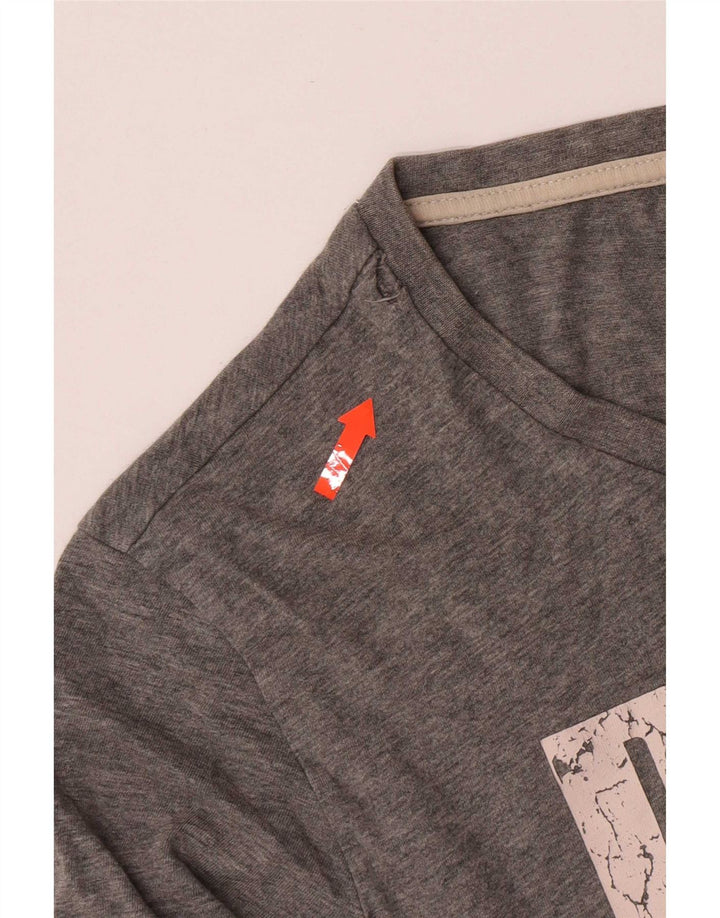 Puma Herre Grafisk T-Shirt Top Lille Grå Bomuld