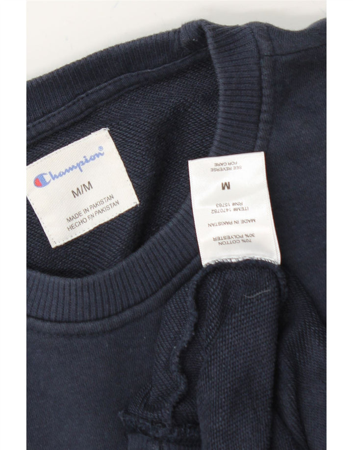 CHAMPION Mens Sweatshirt Jumper Medium Navy Blue Cotton Vintage Champion and Second-Hand Champion from Messina Hembry 