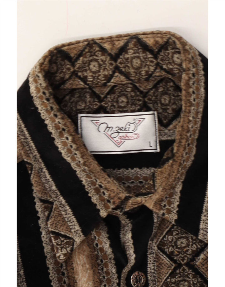 Vintage herreskjorte stor brun stribet