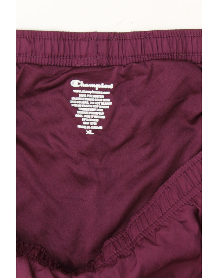 CHAMPION Womens Sport Shorts UK 18 XL Maroon Polyester Vintage Champion and Second-Hand Champion from Messina Hembry 