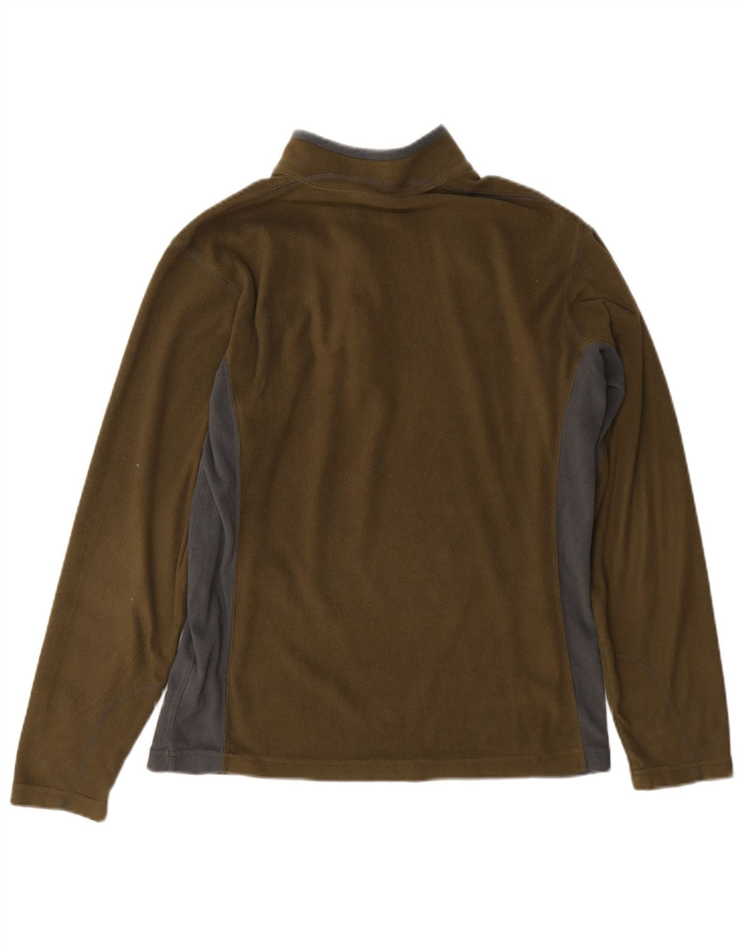 Columbia Herre lynlås hals Fleece Jumper lille Khaki Colourblock Polyester