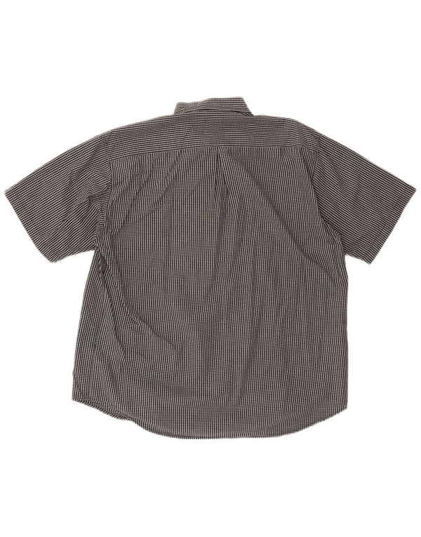 FILA kortærmet herreskjorte XL sort ternet bomuld