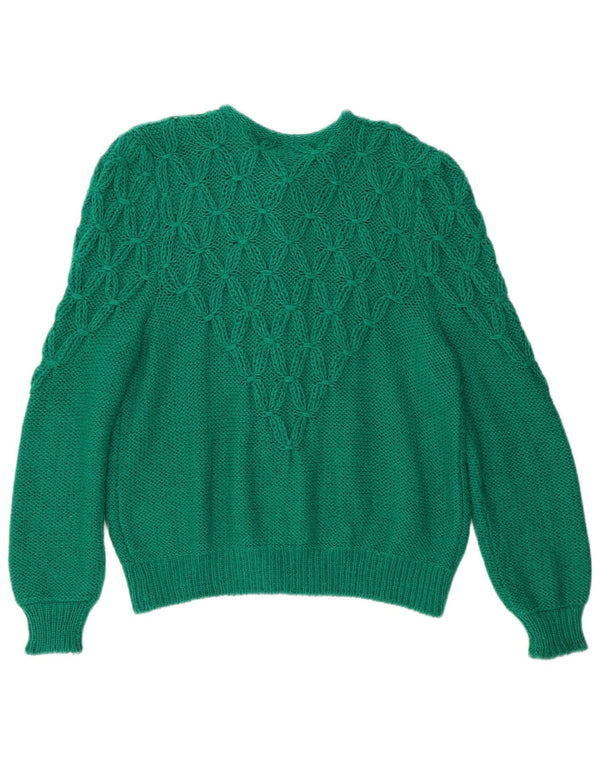 Vintage dame cardigan sweater UK 16 Large Green