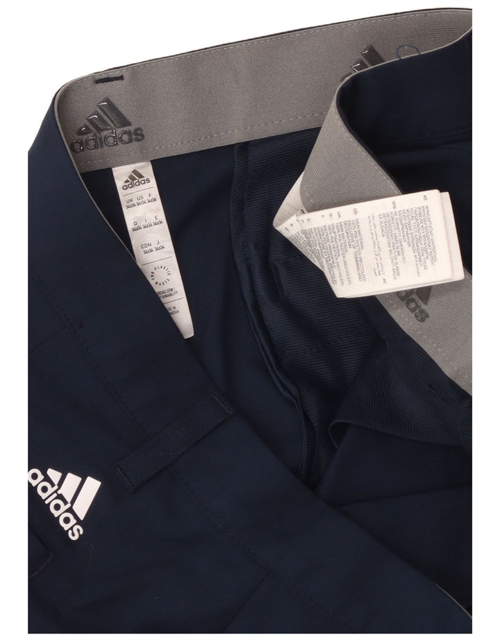Adidas Slim Chino-bukser til mænd W34 L34 Marineblå polyester