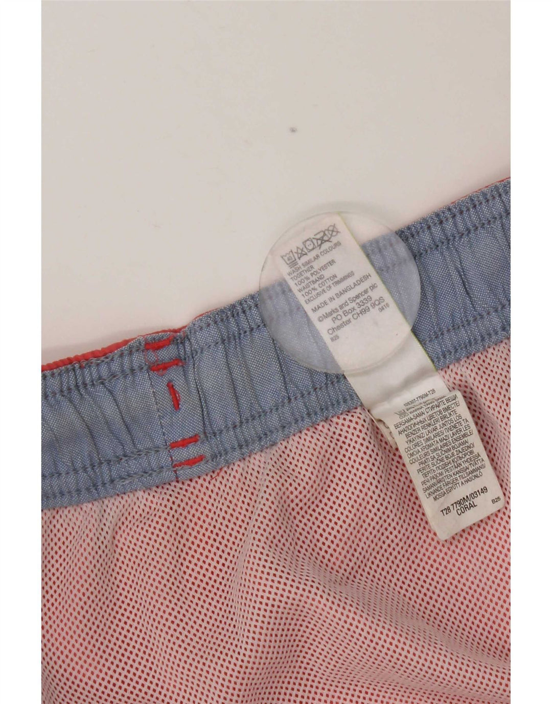 Marks & Spencer Badeshorts til mænd store lyserøde bomuld