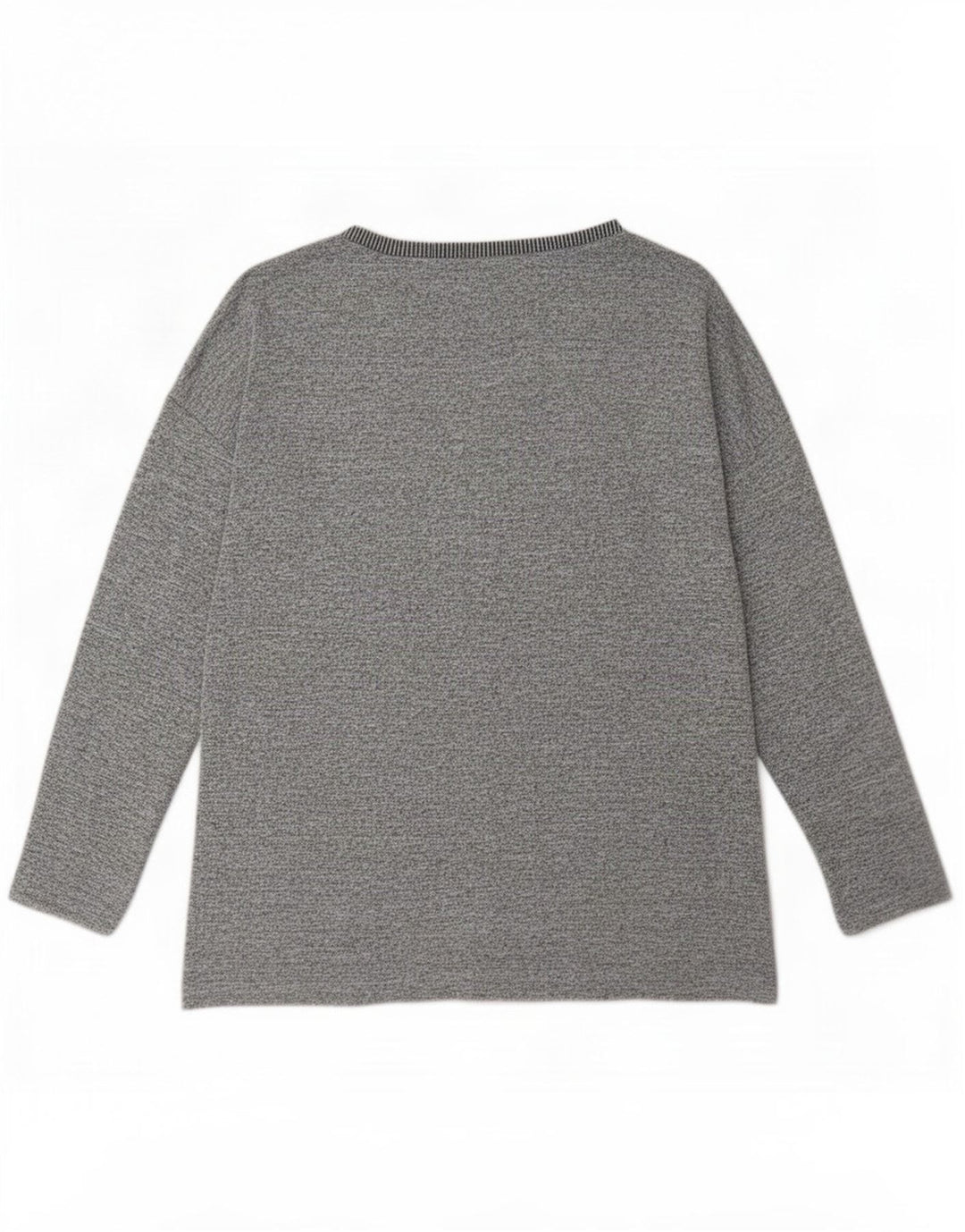 Oasis Dame Top Langærmet UK 14 Medium Grey Colourblock Polyester