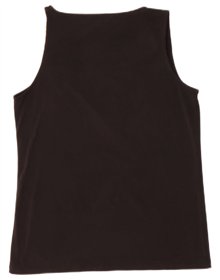 Michael Kors Dame Ærmeløs Vest Top UK 12 Medium Sort Polyester