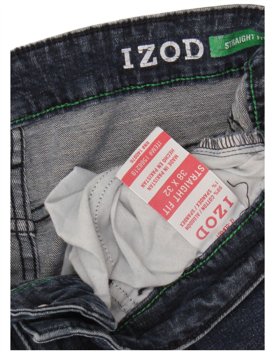 Izod Straight Jeans til mænd W38 L32 blå bomuld