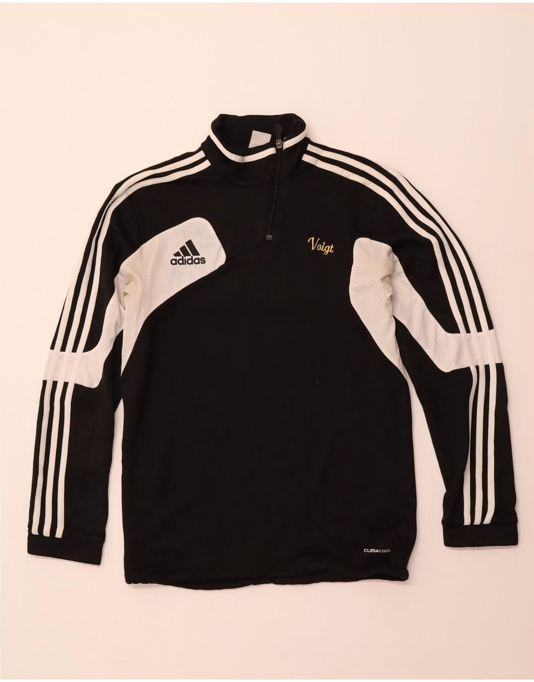 ADIDAS Herre Climacool Grafisk Pullover Træningsdragt Top UK 36/38 Lille Sort