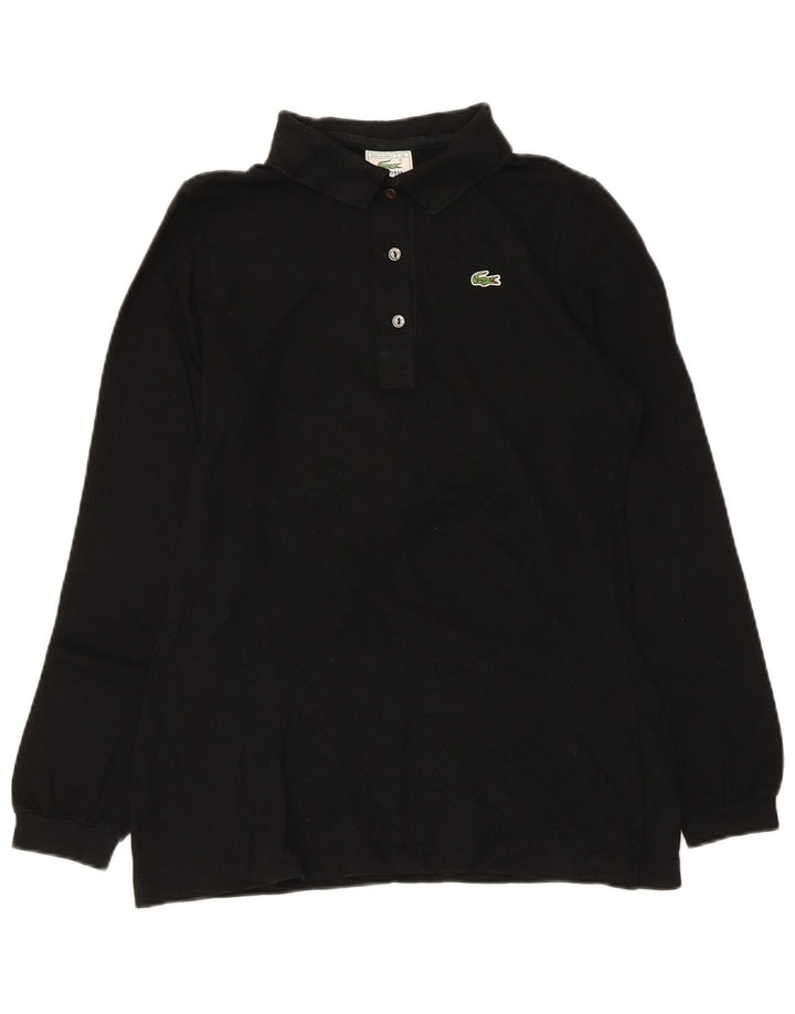 Lacoste langærmet poloshirt til kvinder str. 40 Medium Sort bomuld