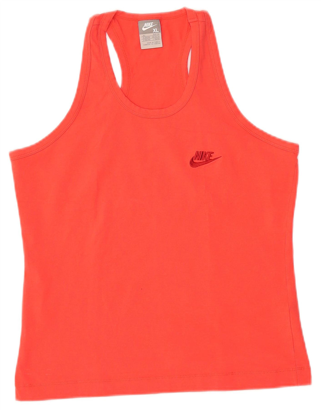 Nike Dame Jersey Vest Top UK 16/18 XL Rød Bomuld