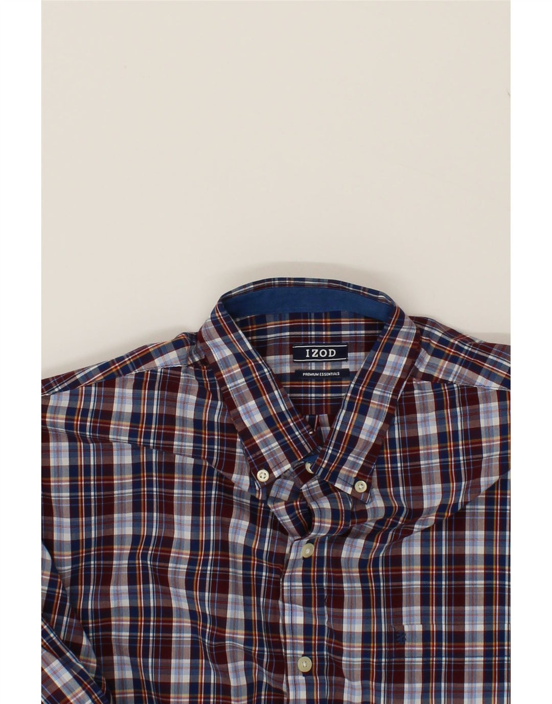 IZOD Mens Shirt Large Burgundy Check Vintage Izod and Second-Hand Izod from Messina Hembry 