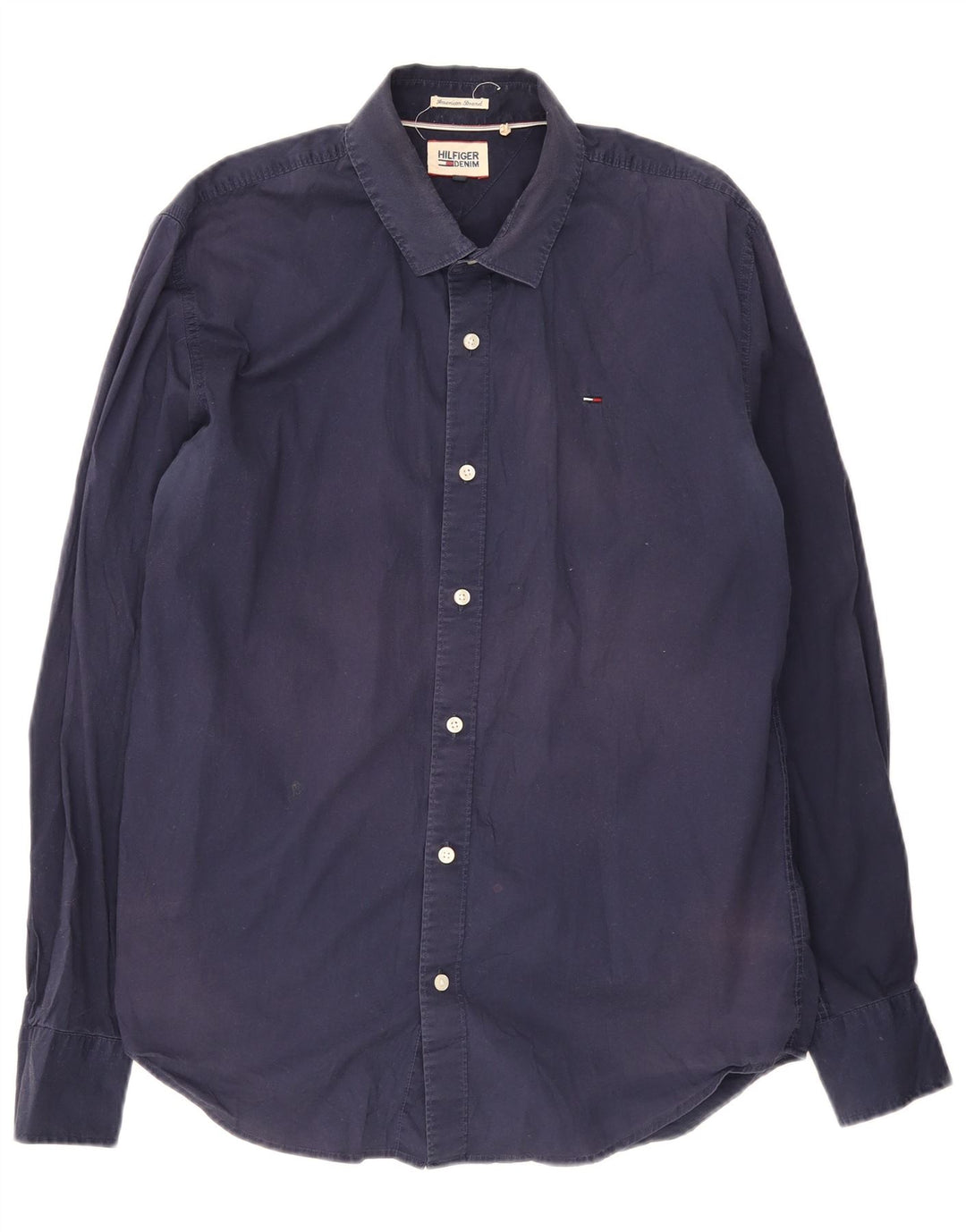 Tommy Hilfiger herreskjorte XL marineblå bomuld