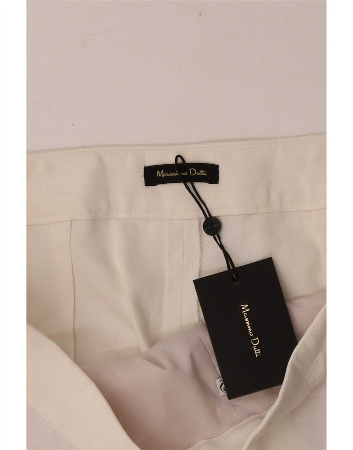 Massimo Dutti Dame Capri Bukser EU 42 Large W32 L23 Hvid Viscose
