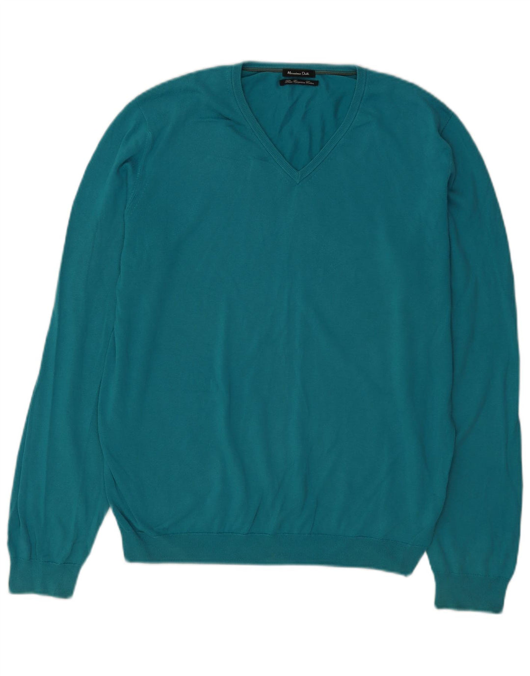 Massimo Dutti Herre V-hals sweater Stor Blå Bomuld
