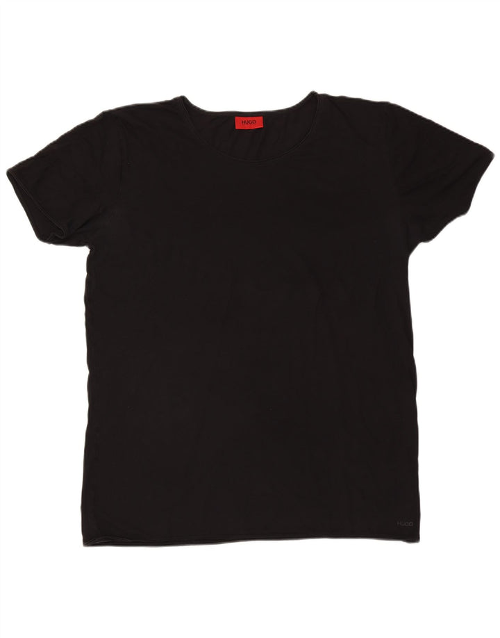 Hugo Boss Herre T-Shirt Top 2XL Sort Bomuld