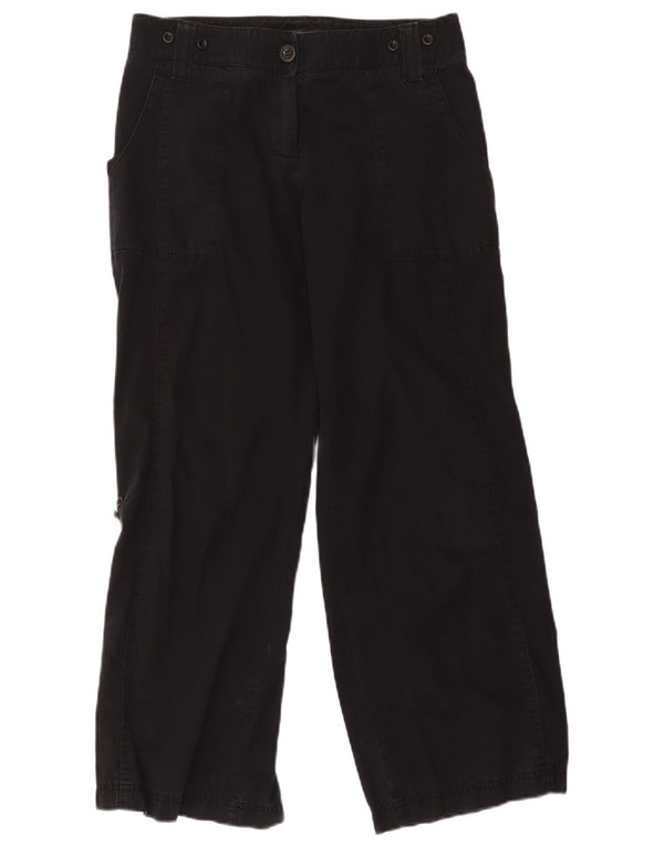 Marks & Spencer Højtaljede fritidsbukser til kvinder UK 10 Small W32 L27 Black