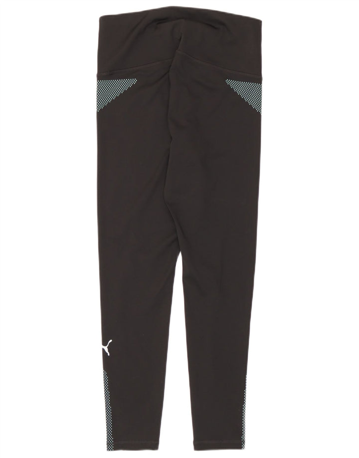 Puma Dame Leggings UK 12 Medium Sort Geometrisk