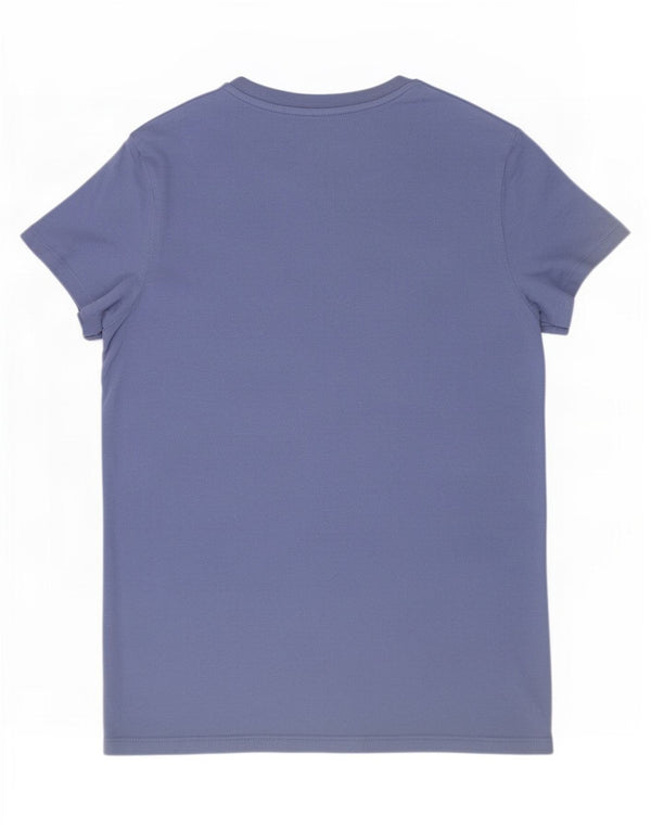 Levi's Dame Grafisk T-Shirt Top UK 10 Lille Blå Bomuld