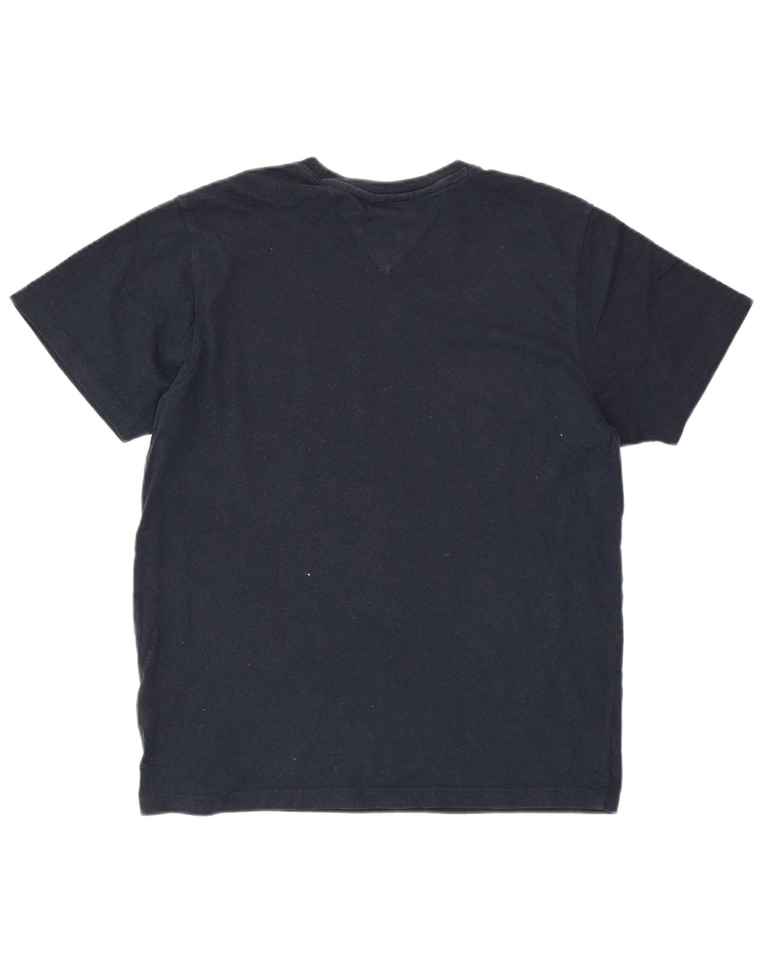 TOMMY HILFIGER Grafisk T-shirt top til kvinder UK 14 Mellem marineblå bomuld