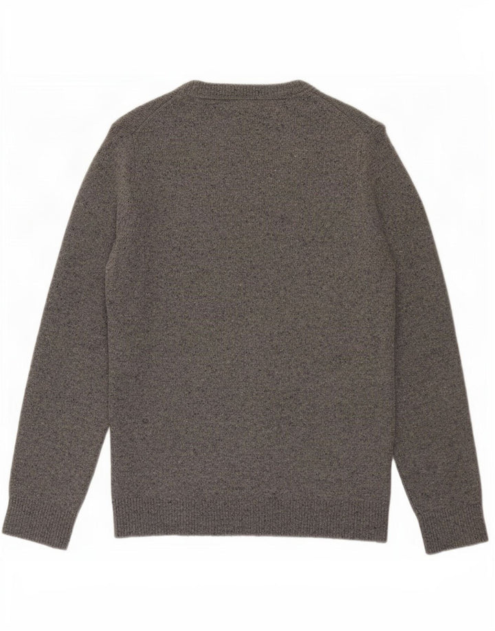 Tommy Hilfiger Herre Crew Neck Jumper Sweater Medium Grey Flecked Lammeuld