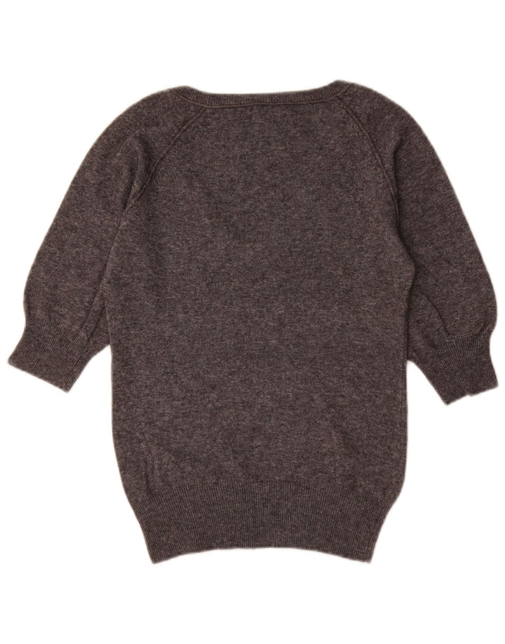 Henry Cottons Dame Kortærmet V-hals Jumper Sweater IT 40 Lille Grå