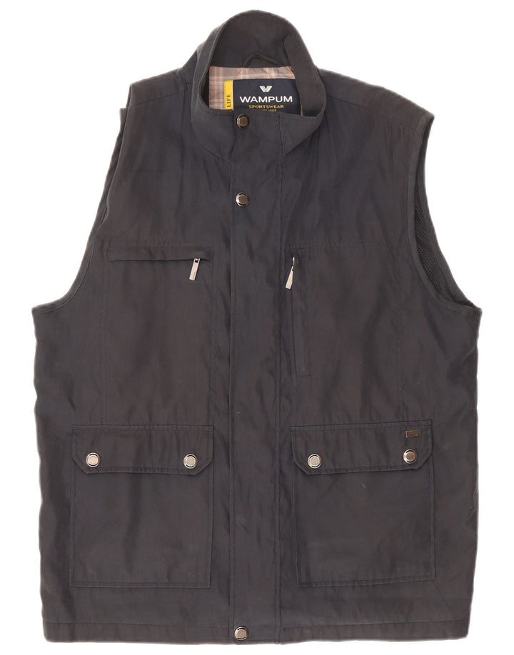 Wampum Herre Utility Gilet UK 42 XL Sort Polyester