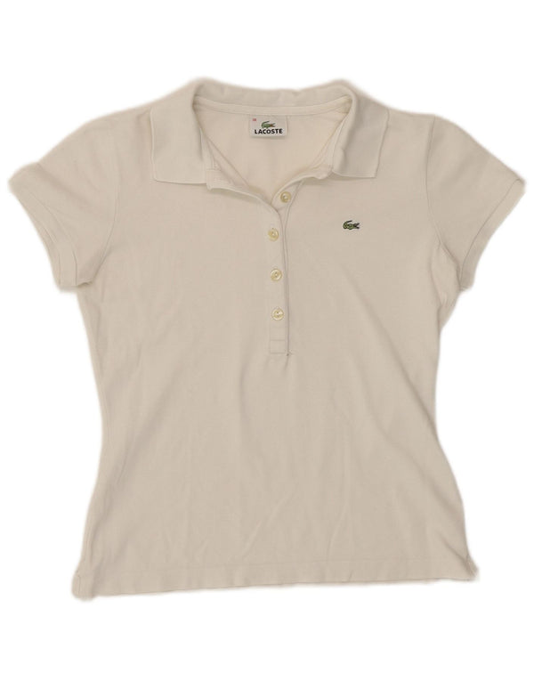 Lacoste Dame Polo Shirt Størrelse 38 Medium White