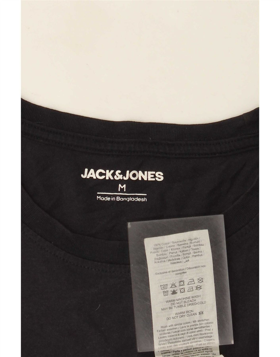 Jack & Jones Herre grafisk T-shirt Top Medium Marineblå Bomuld
