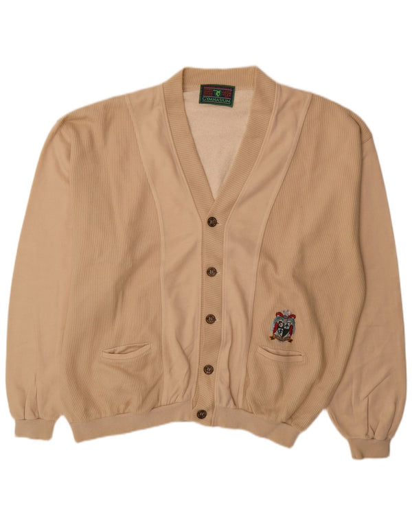 Gymnasium Herre Cardigan Sweater XL Beige Bomuld Sports