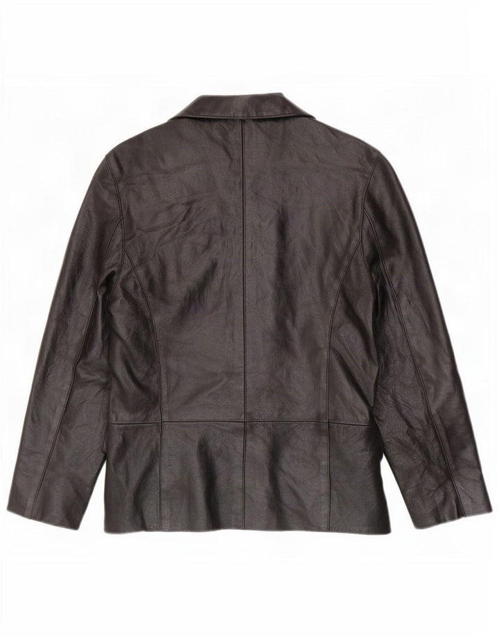 Vintage læderjakke til kvinder UK 10 Small Black