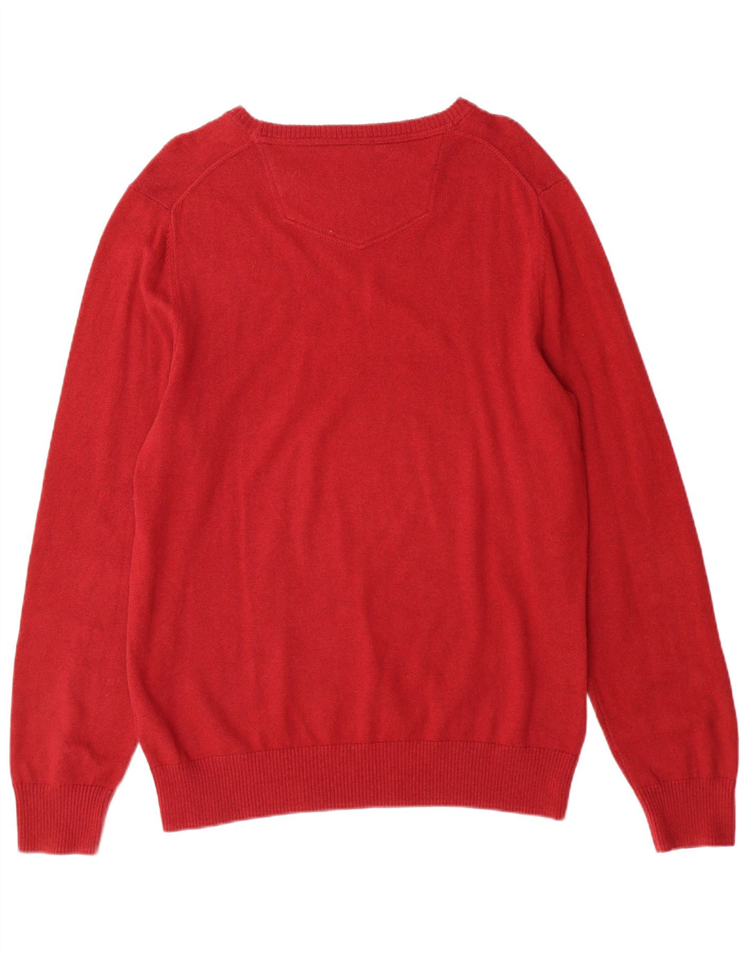 FAT FACE Herre Boat Neck Jumper Sweater Stor Rød Bomuld