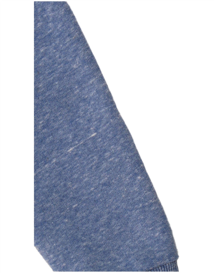 Superdry grafisk hættetrøjetrøje til kvinder UK 8 Small Blue Flecked Polyester