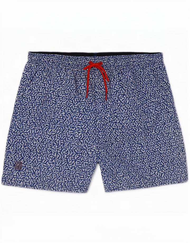 Marks & Spencer Badeshorts til mænd store blå geometrisk polyester