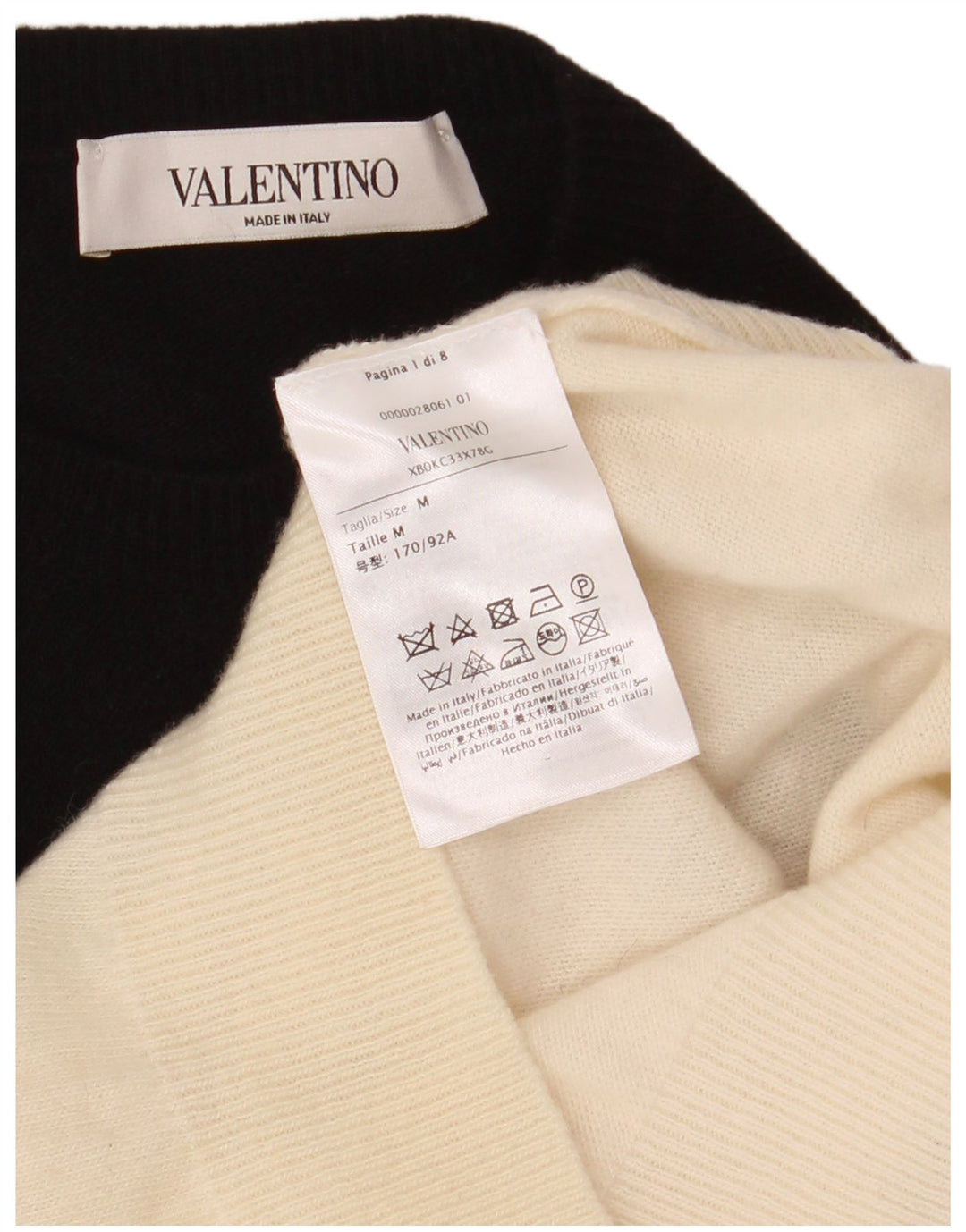 Valentino Dame Jumper Sweater UK 12 Medium Off White Classic