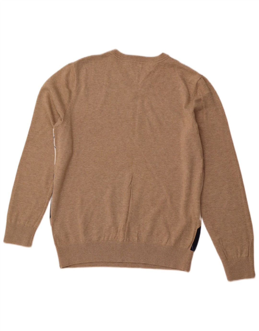 TOMMY HILFIGER Herre V-hals sweater Medium Beige Argyle/Diamond