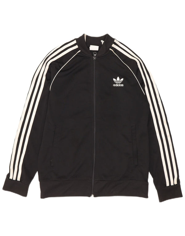 Adidas Drenge Træningsdragt Topjakke 12-13 År Sort Polyester
