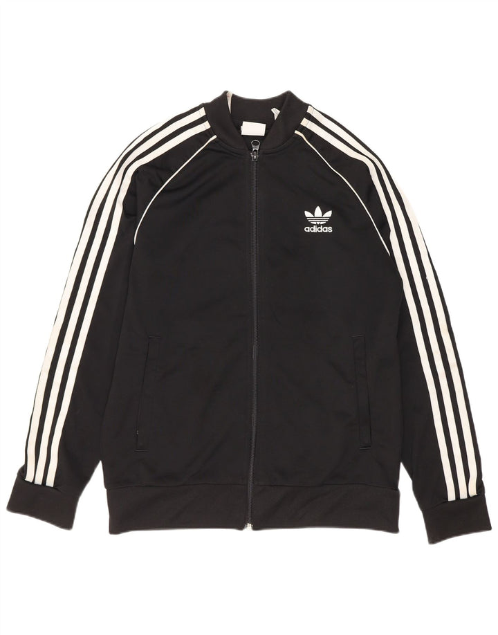 Adidas Drenge Træningsdragt Topjakke 12-13 År Sort Polyester