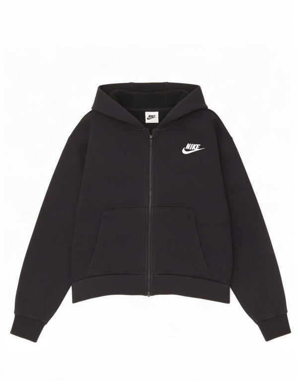 Nike hættetrøje med lynlås til piger 13-14 år XL Sort bomuld